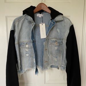 Dance & Marvel Denim Jacket size Small. Black cloth & denim